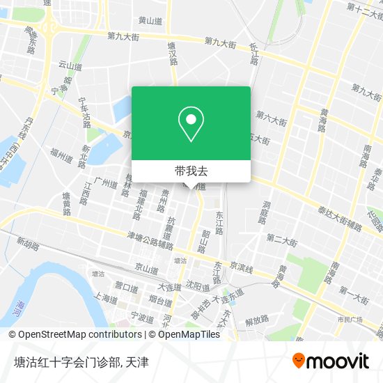 塘沽红十字会门诊部地图
