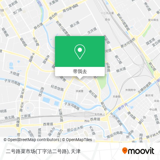 二号路菜市场(丁字沽二号路)地图