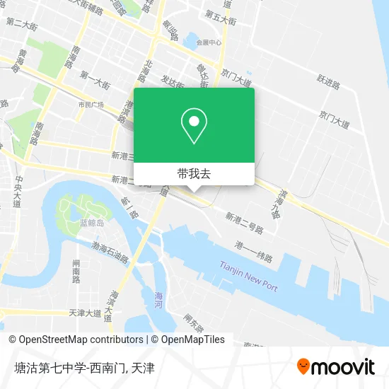 塘沽第七中学-西南门地图