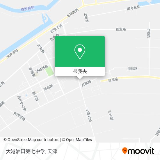 大港油田第七中学地图