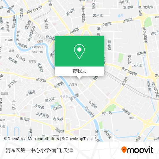 河东区第一中心小学-南门地图