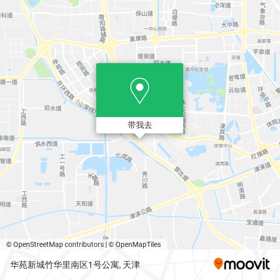 华苑新城竹华里南区1号公寓地图