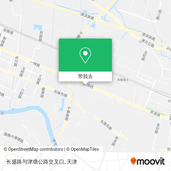 长盛路与津塘公路交叉口地图