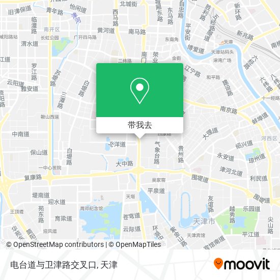 电台道与卫津路交叉口地图
