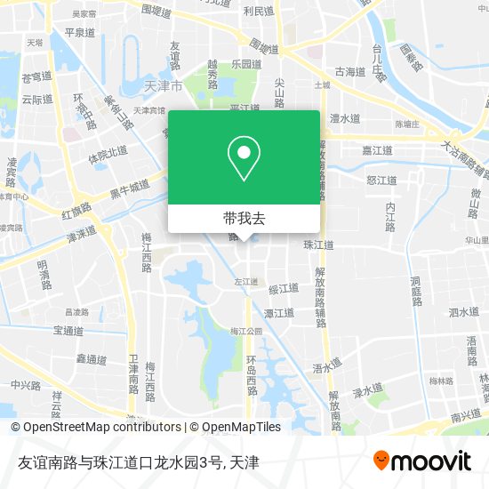 友谊南路与珠江道口龙水园3号地图