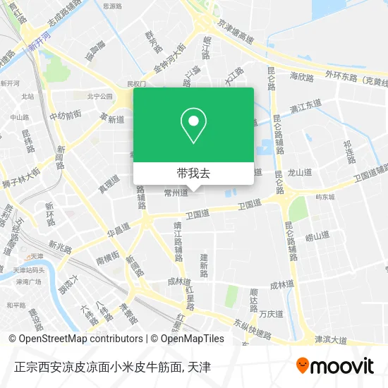 正宗西安凉皮凉面小米皮牛筋面地图
