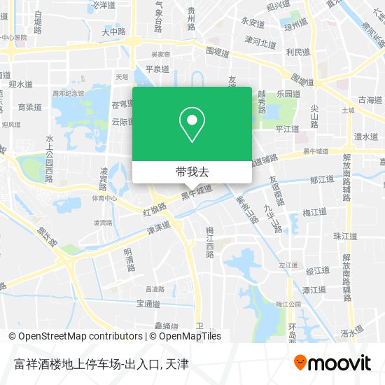 富祥酒楼地上停车场-出入口地图