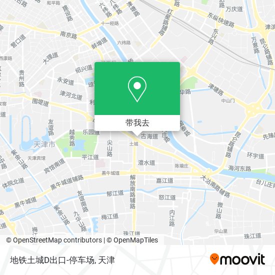 地铁土城D出口-停车场地图