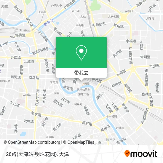 28路(天津站-明珠花园)地图