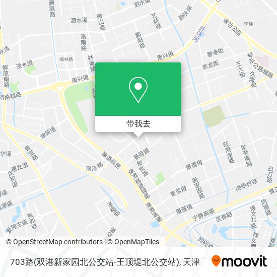 703路(双港新家园北公交站-王顶堤北公交站)地图