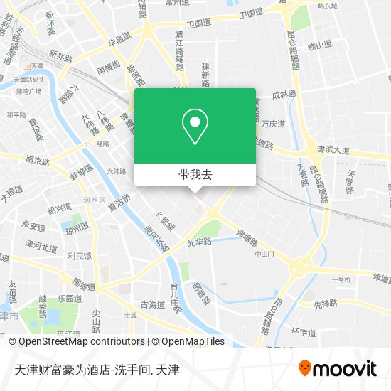 天津财富豪为酒店-洗手间地图