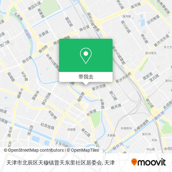 天津市北辰区天穆镇普天东里社区居委会地图