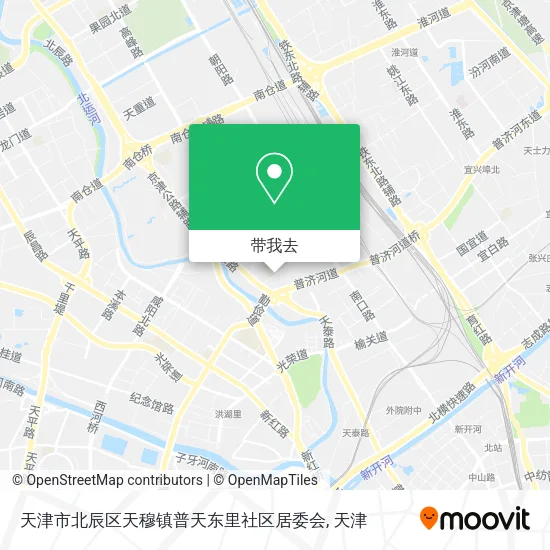 天津市北辰区天穆镇普天东里社区居委会地图