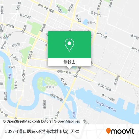 502路(港口医院-环渤海建材市场)地图