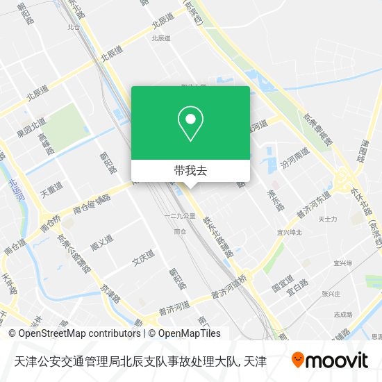 天津公安交通管理局北辰支队事故处理大队地图