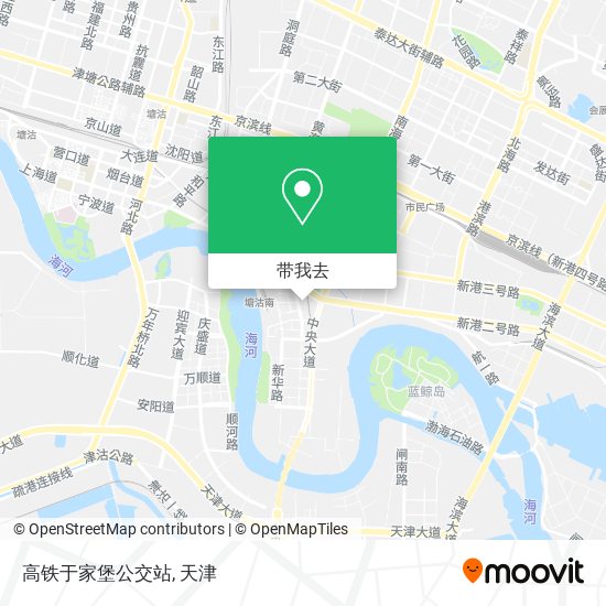 高铁于家堡公交站地图