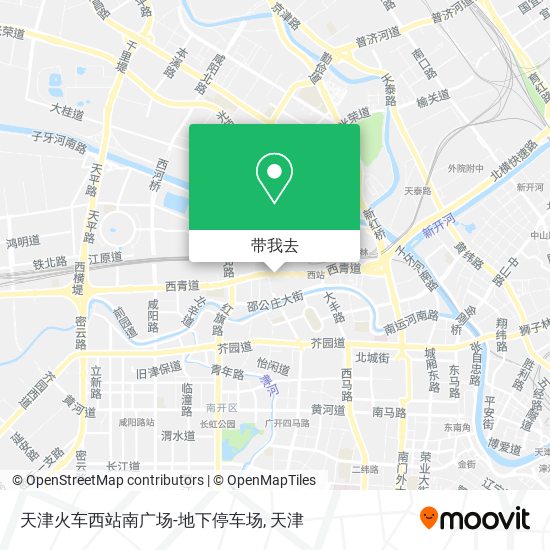 天津火车西站南广场-地下停车场地图