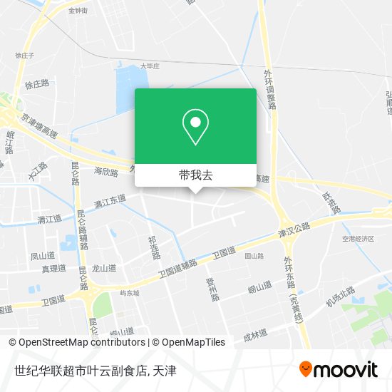 世纪华联超市叶云副食店地图