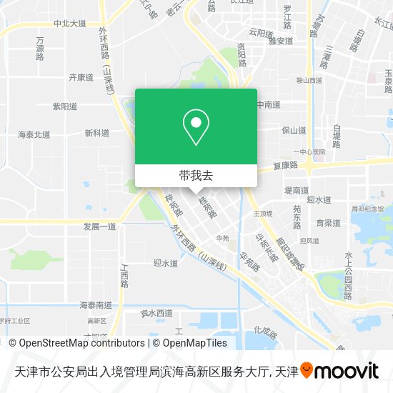 天津市公安局出入境管理局滨海高新区服务大厅地图