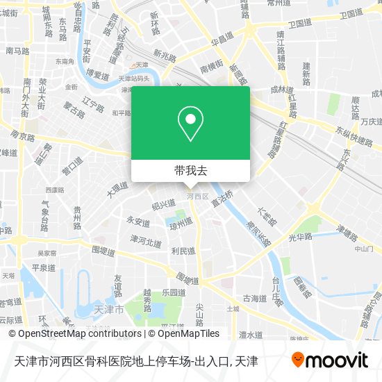 天津市河西区骨科医院地上停车场-出入口地图