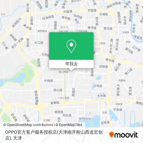 OPPO官方客户服务授权店(天津南开鞍山西道宏创店)地图