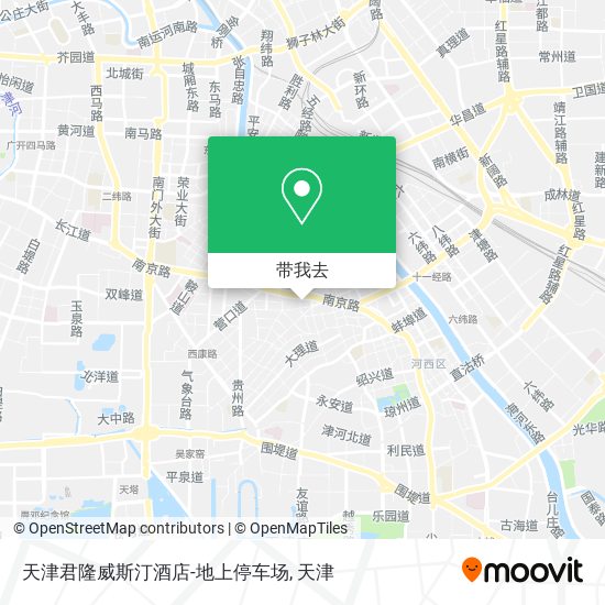 天津君隆威斯汀酒店-地上停车场地图