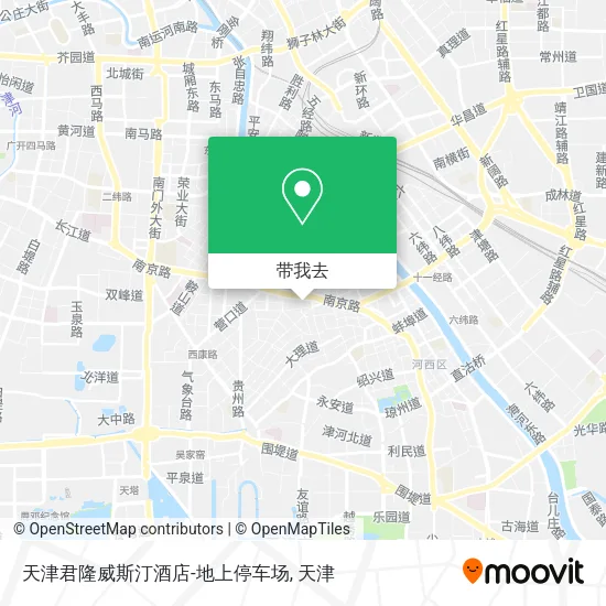 天津君隆威斯汀酒店-地上停车场地图