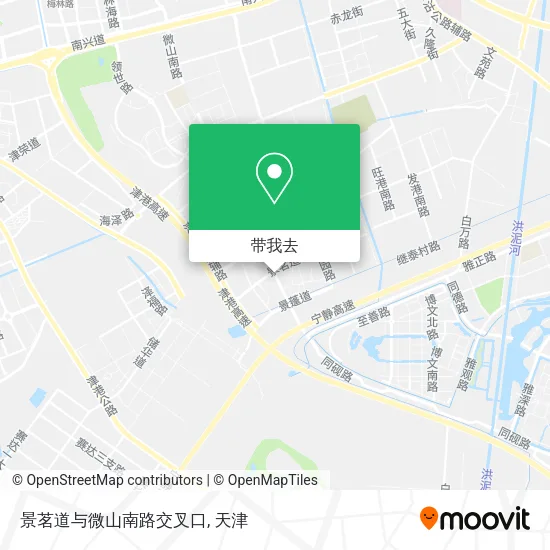景茗道与微山南路交叉口地图