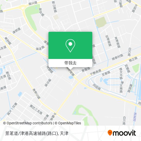 景茗道/津港高速辅路(路口)地图