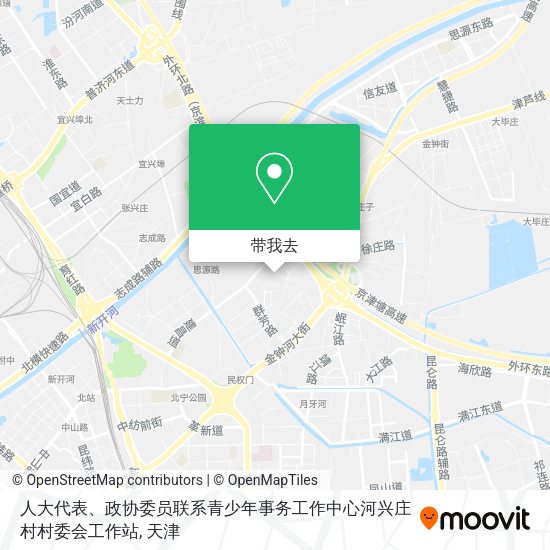 人大代表、政协委员联系青少年事务工作中心河兴庄村村委会工作站地图