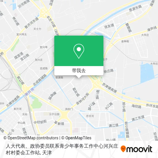 人大代表、政协委员联系青少年事务工作中心河兴庄村村委会工作站地图