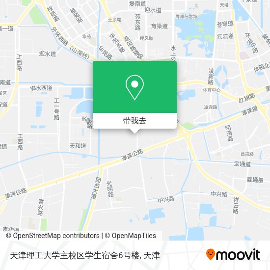 天津理工大学主校区学生宿舍6号楼地图