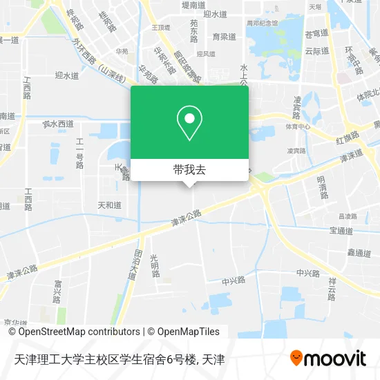 天津理工大学主校区学生宿舍6号楼地图