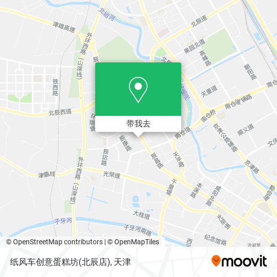 纸风车创意蛋糕坊(北辰店)地图