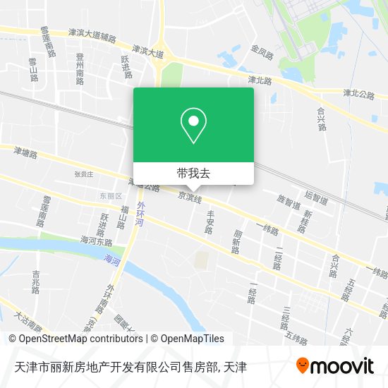天津市丽新房地产开发有限公司售房部地图