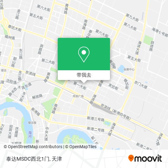 泰达MSDC西北1门地图