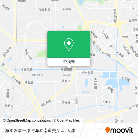 海泰发展一路与海泰南道交叉口地图