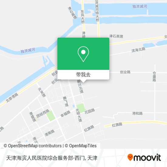 天津海滨人民医院综合服务部-西门地图