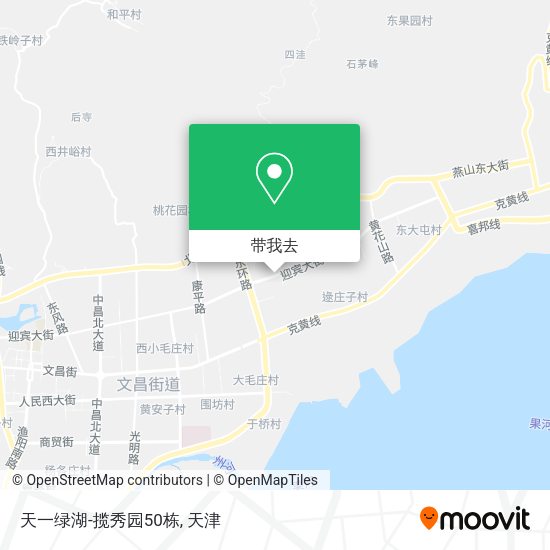 天一绿湖-揽秀园50栋地图