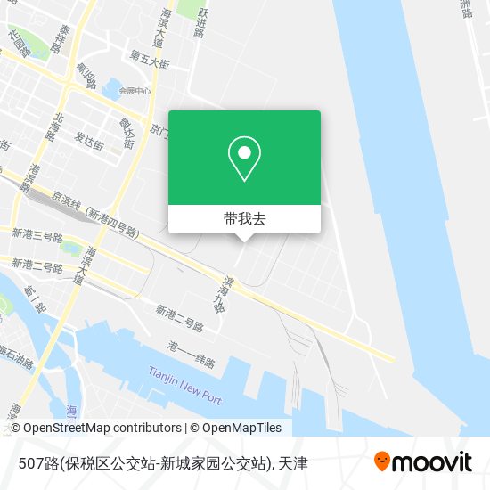 507路(保税区公交站-新城家园公交站)地图