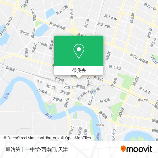 塘沽第十一中学-西南门地图