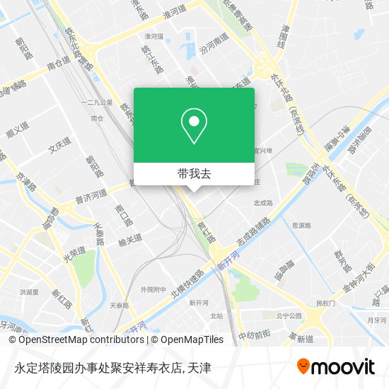 永定塔陵园办事处聚安祥寿衣店地图