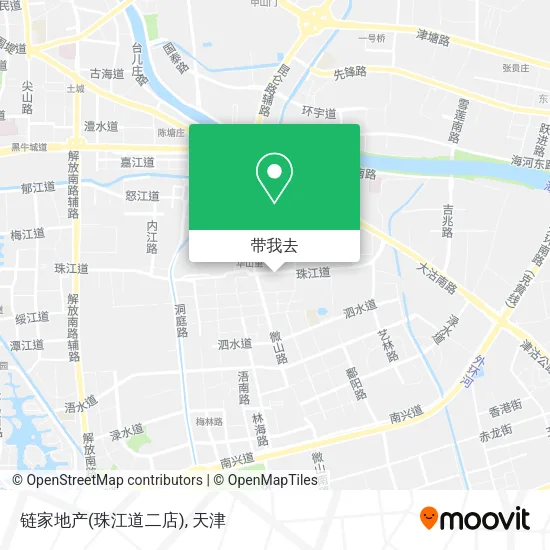 链家地产(珠江道二店)地图