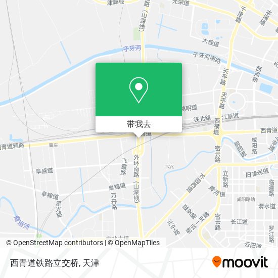 西青道铁路立交桥地图