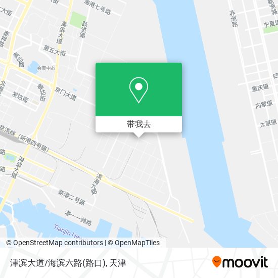 津滨大道/海滨六路(路口)地图