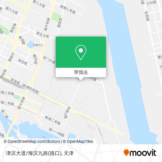 津滨大道/海滨九路(路口)地图