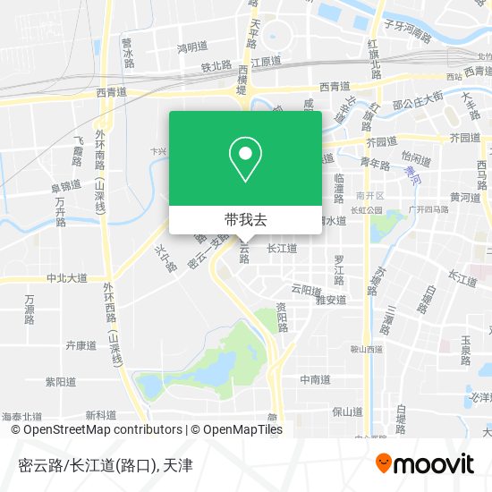 密云路/长江道(路口)地图