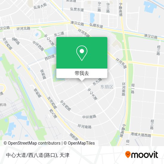 中心大道/西八道(路口)地图