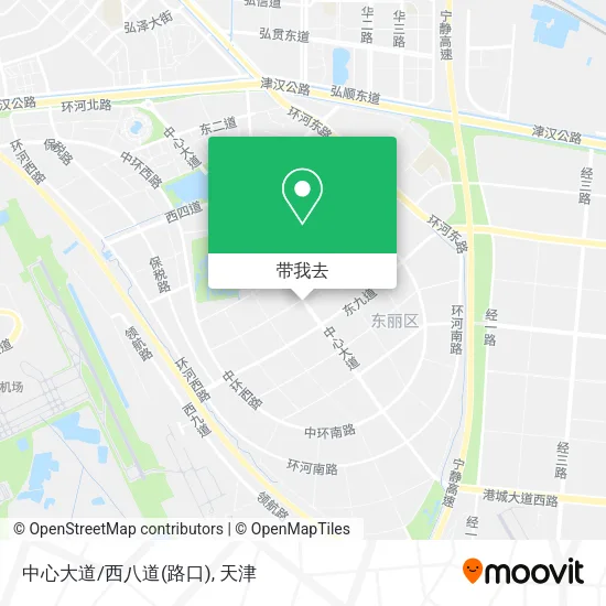 中心大道/西八道(路口)地图