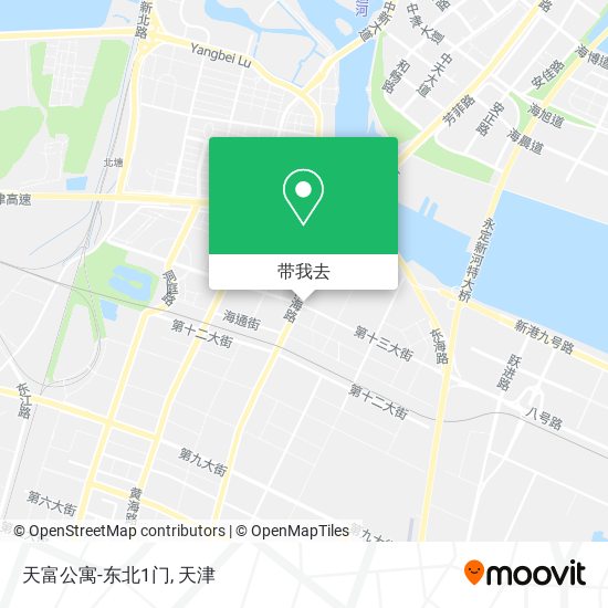 天富公寓-东北1门地图